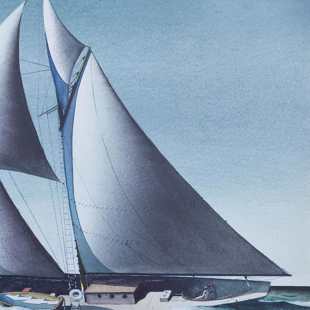 Pair of Yacht Paintings - Canvas Print