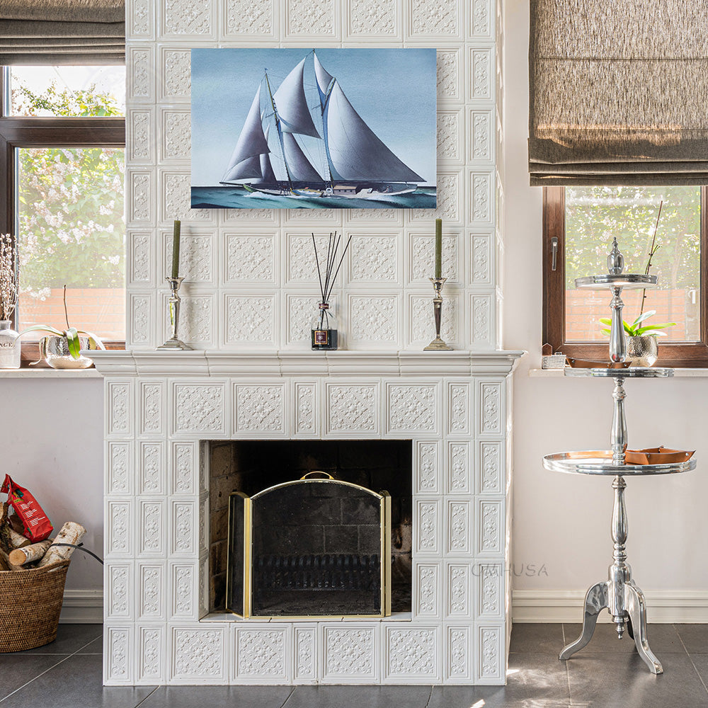 Pair of Yacht Paintings - Canvas Print