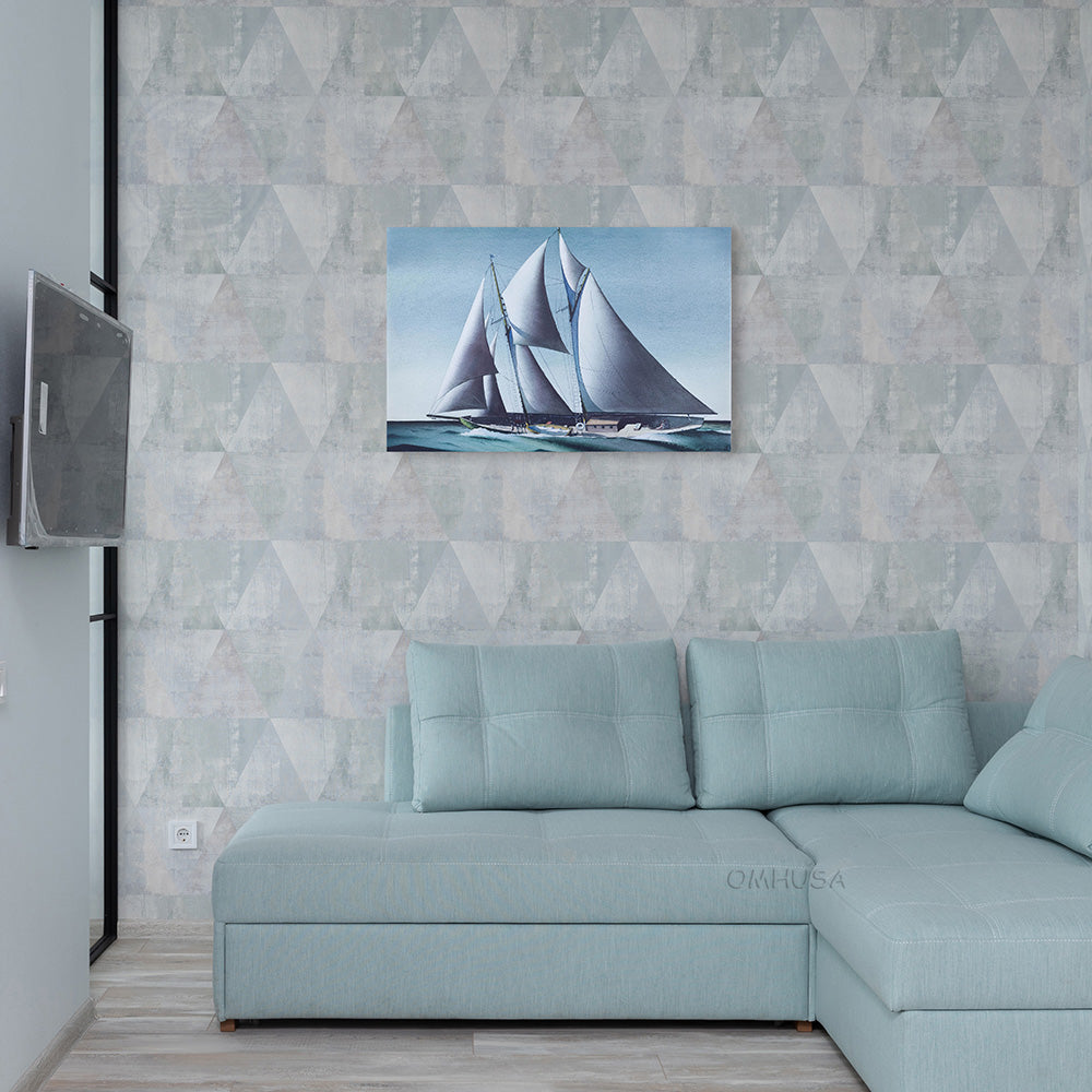 Pair of Yacht Paintings - Canvas Print
