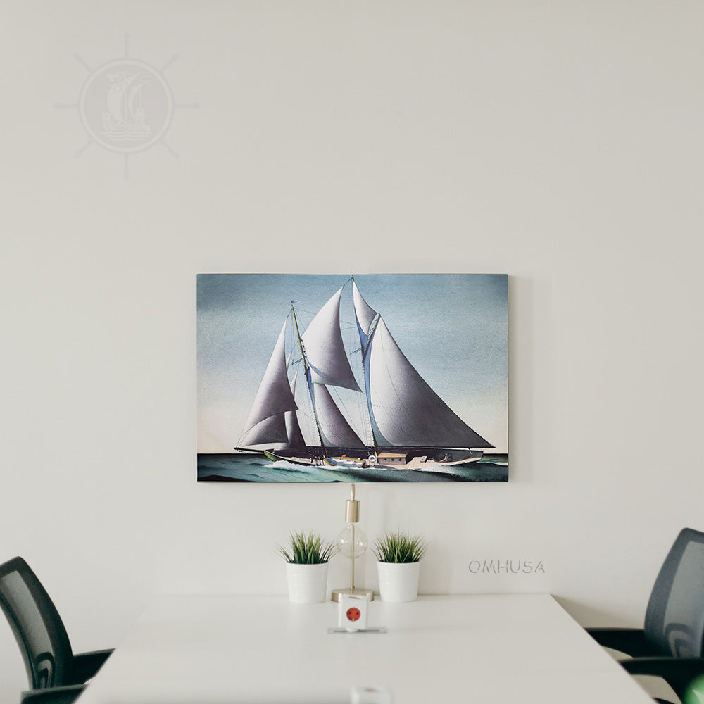 Pair of Yacht Paintings - Canvas Print