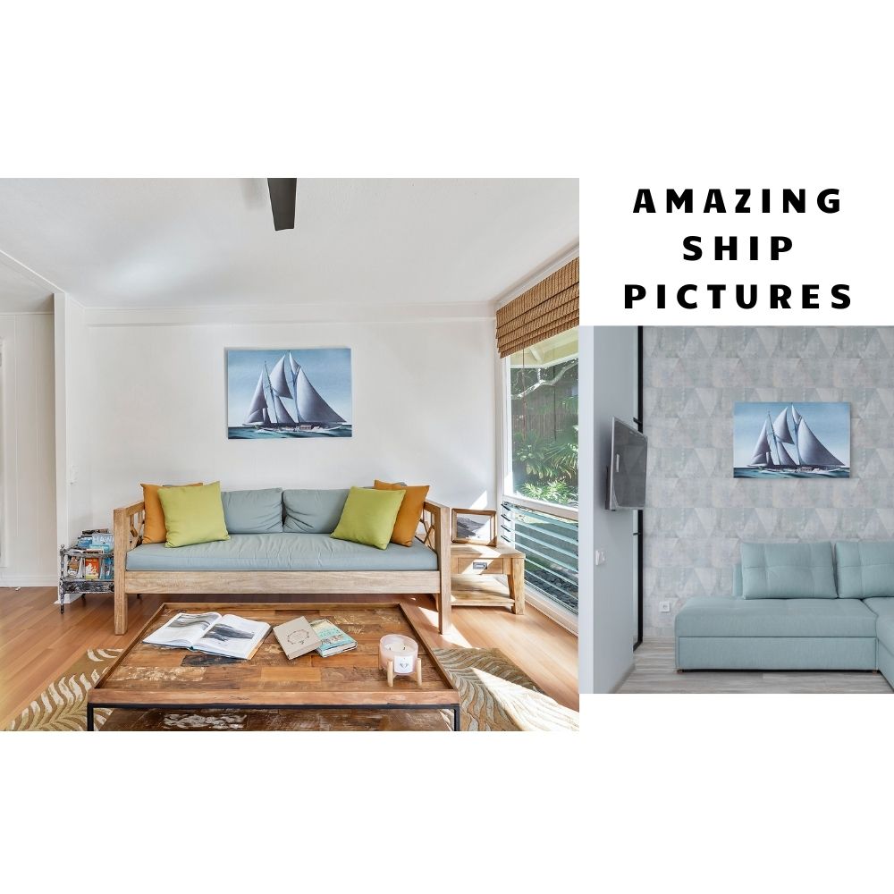 Pair of Yacht Paintings - Canvas Print