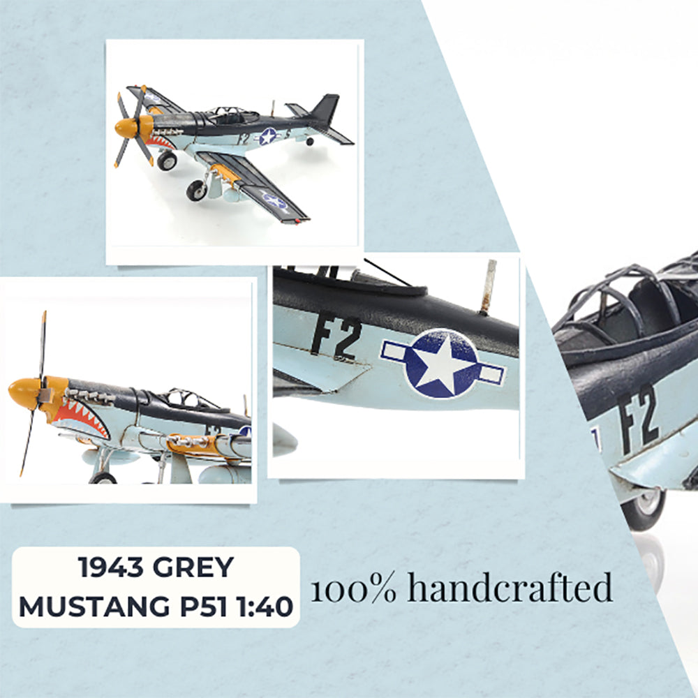1943 Grey Mustang P51 1:40