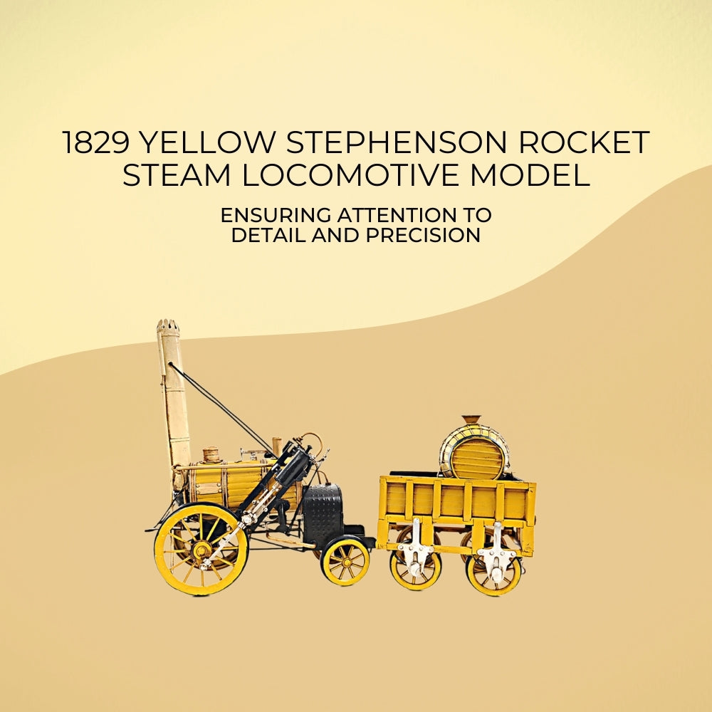 1829 Yellow Stephenson Rocket Steam Locomotive