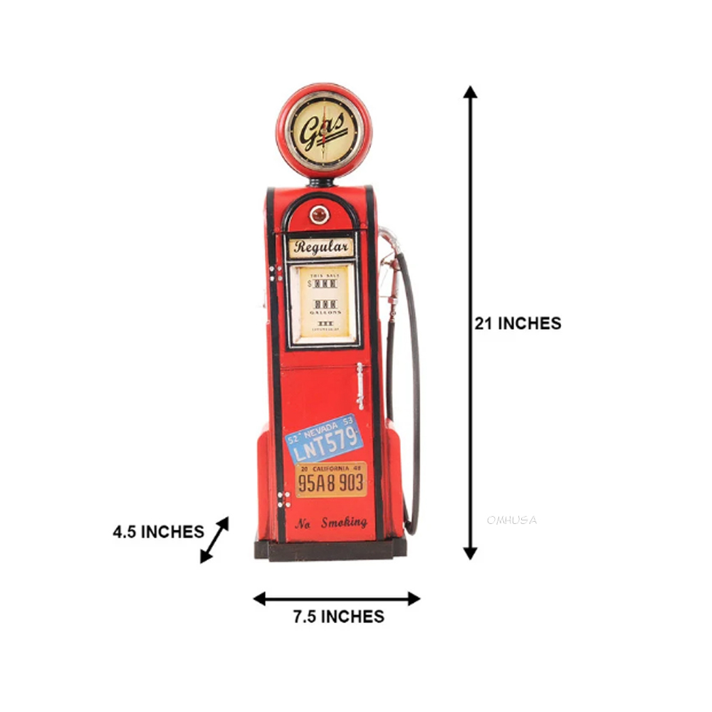 Gas Pump W/Clock 1:4
