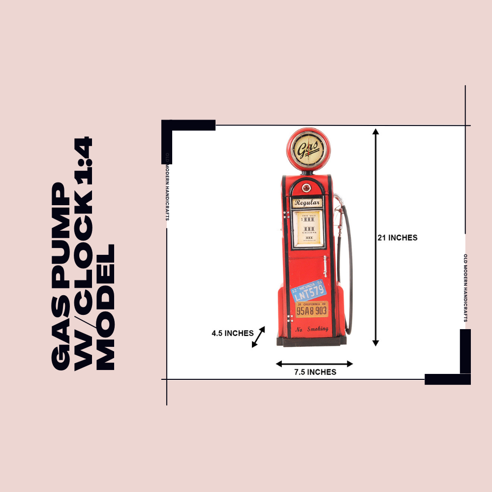 Gas Pump W/Clock 1:4