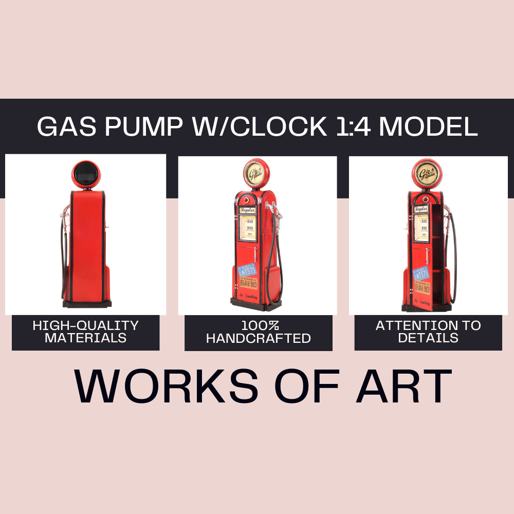 Gas Pump W/Clock 1:4