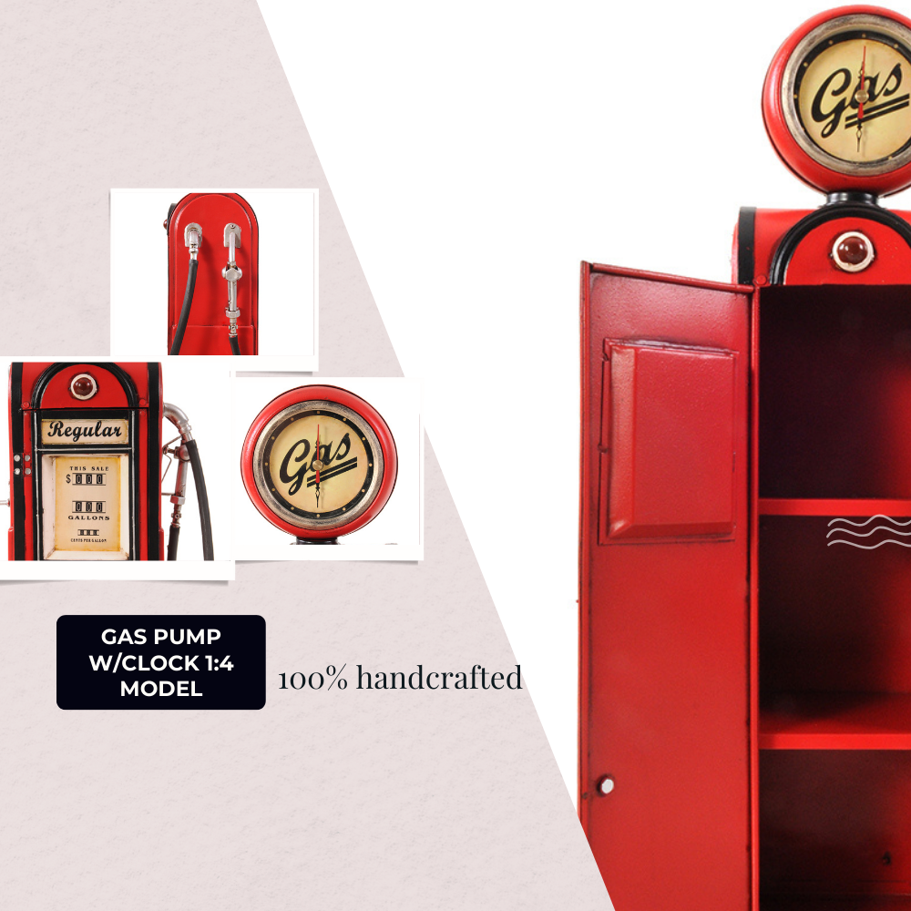 Gas Pump W/Clock 1:4