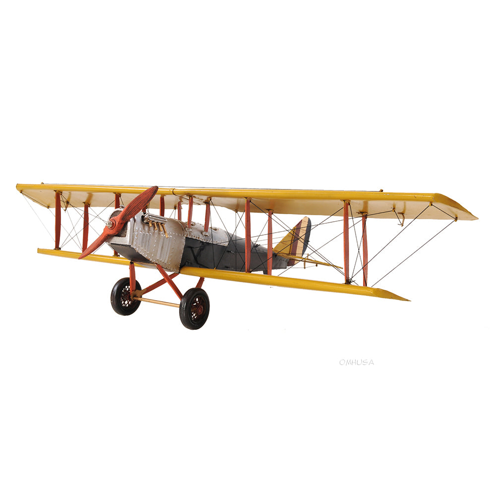 Yellow Curtis Jenny Plane 1:18