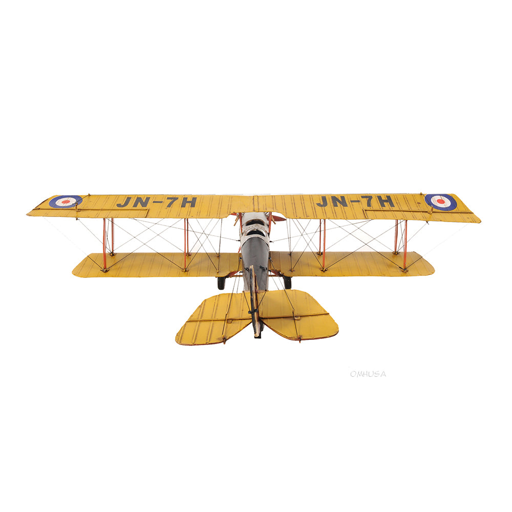 Yellow Curtis Jenny Plane 1:18