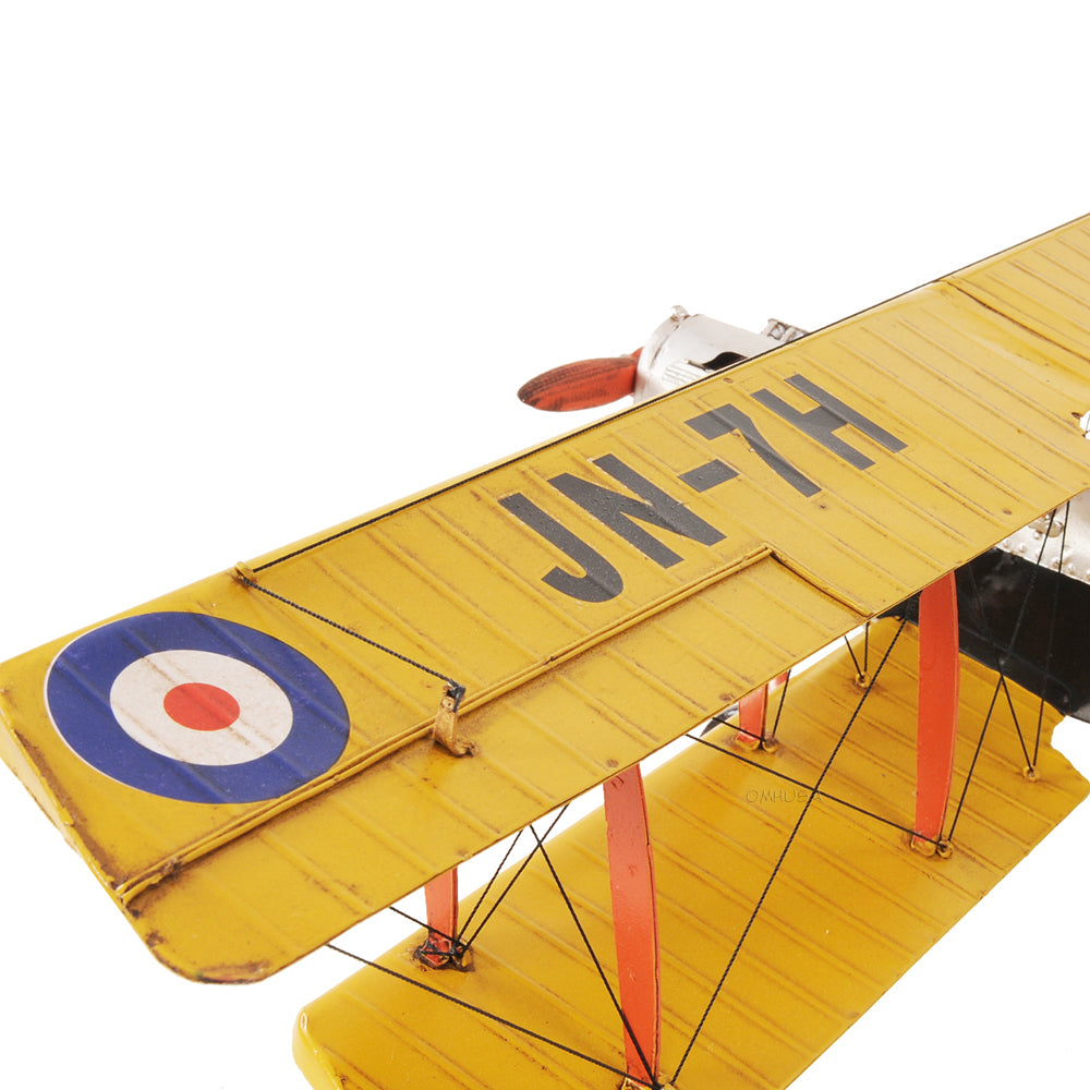 Yellow Curtis Jenny Plane 1:18
