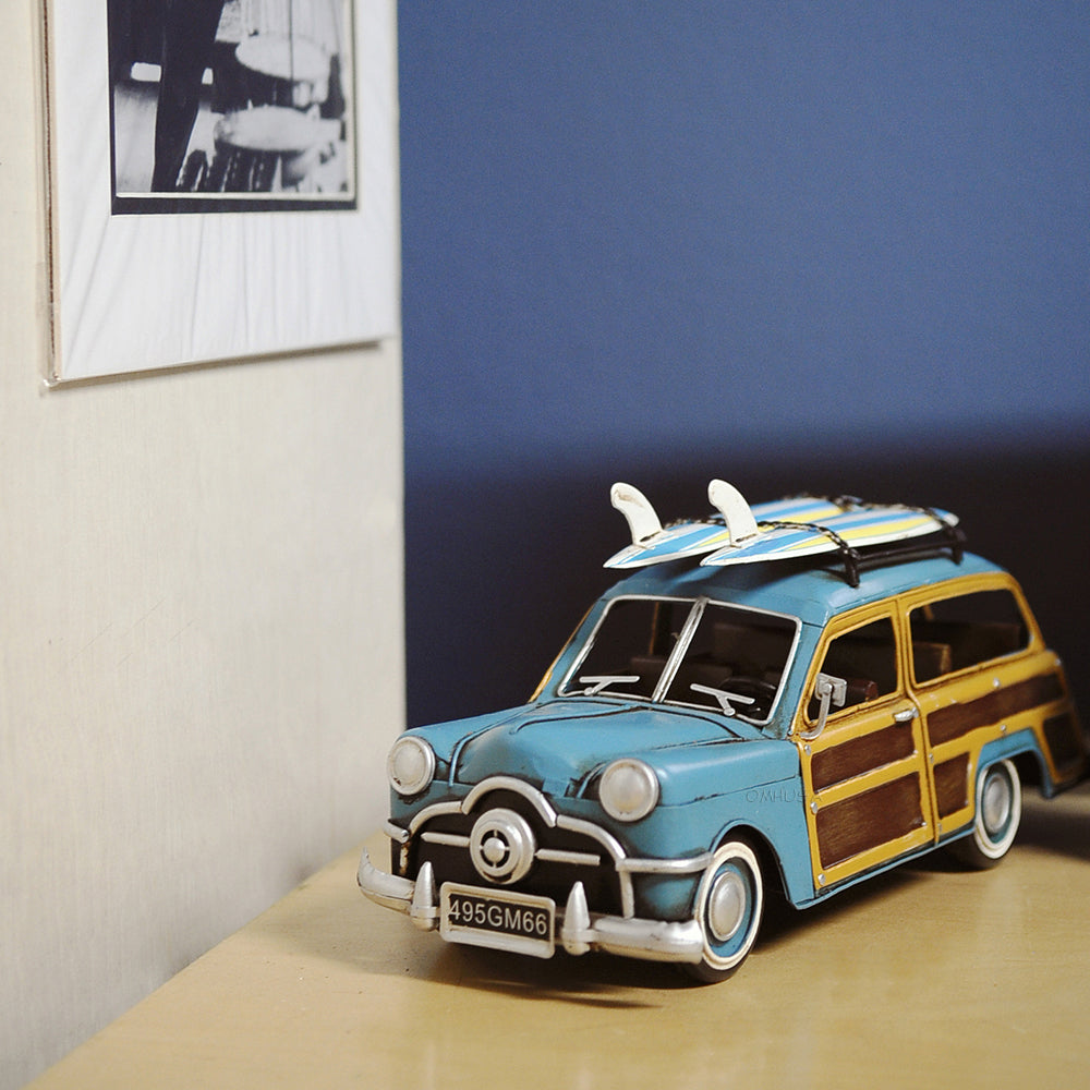 1949 Ford Wagon Car W/Two Surfboards