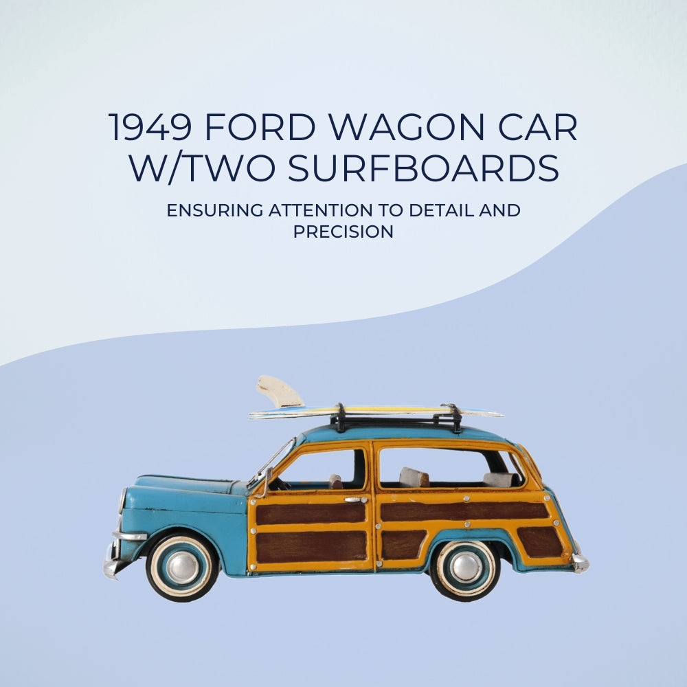 1949 Ford Wagon Car W/Two Surfboards