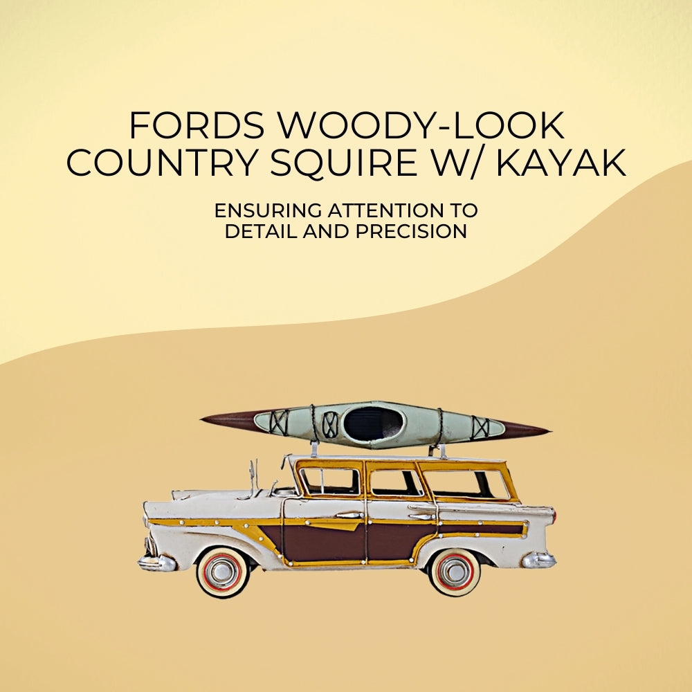 Fords Woody-Look Country Squire W/ Kayak
