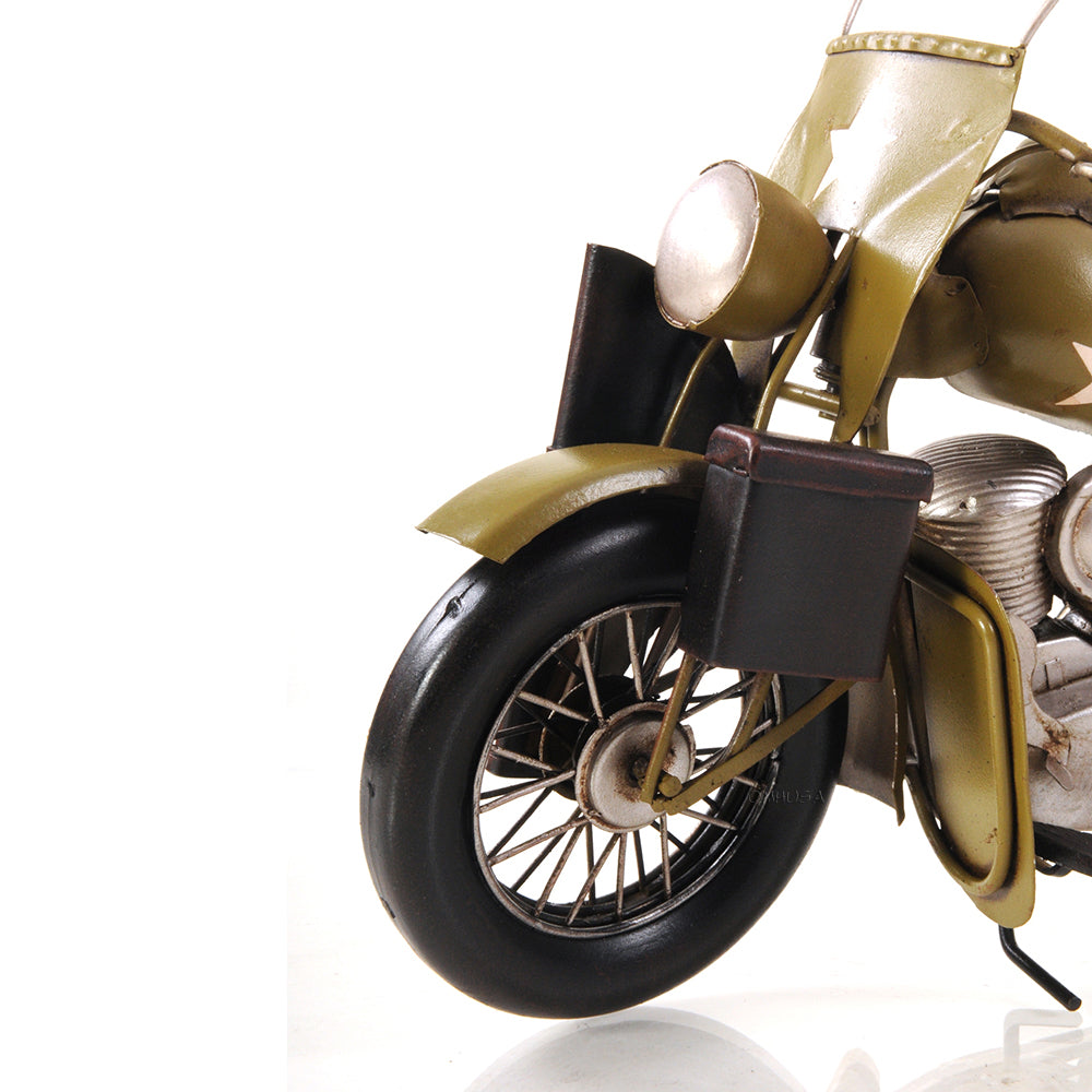 1942 Yellow Motorcycle 1:12