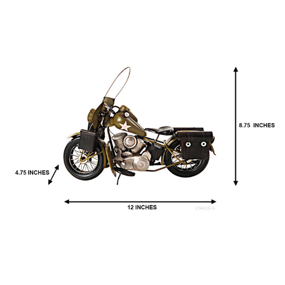1942 Yellow Motorcycle 1:12
