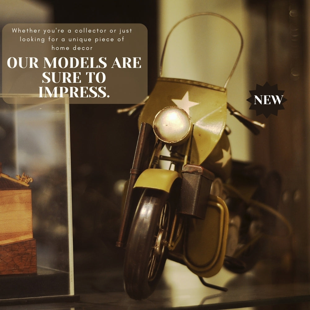 1942 Yellow Motorcycle 1:12