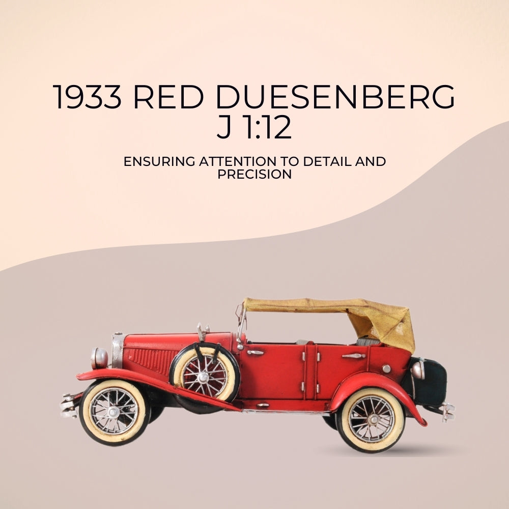 1933 Red Duesenberg J 1:12