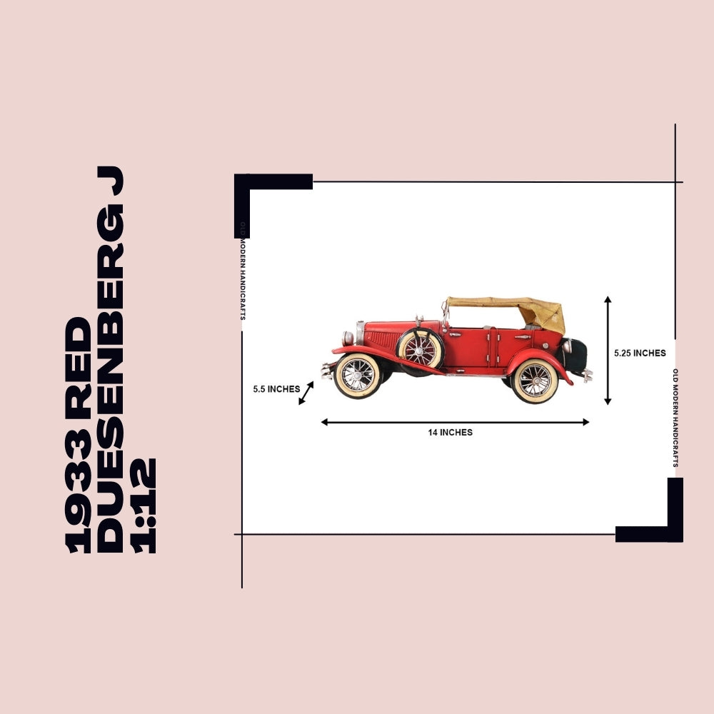 1933 Red Duesenberg J 1:12