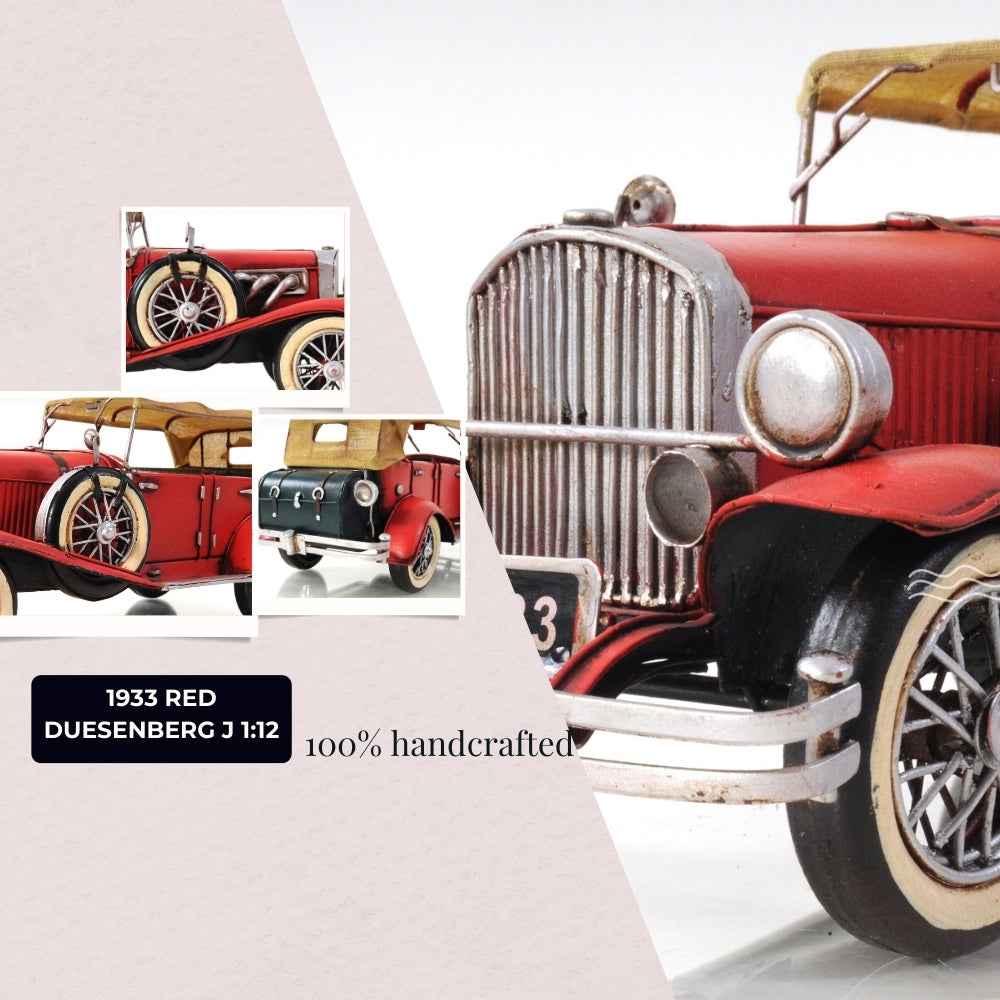 1933 Red Duesenberg J 1:12