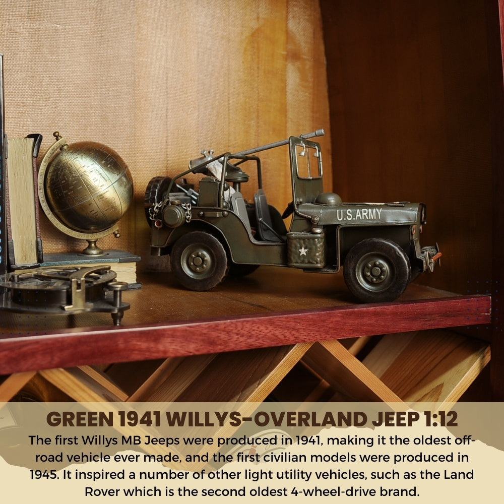 Green 1941 Willys-Overland Jeep 1:12