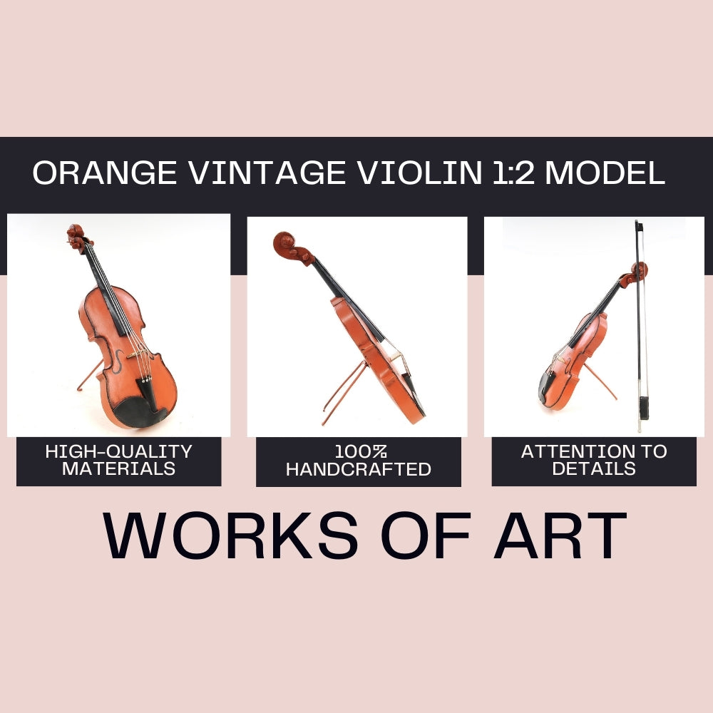 Orange Vintage Violin 1:2