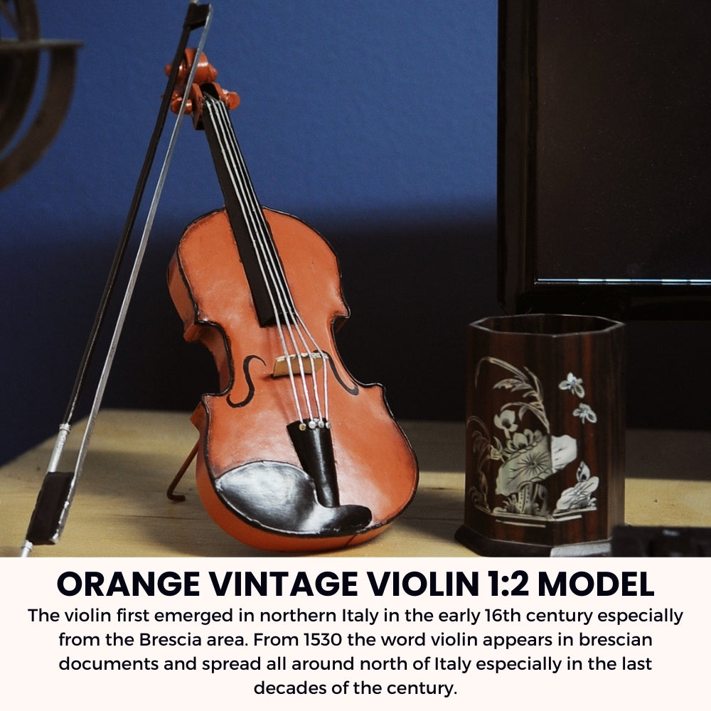 Orange Vintage Violin 1:2