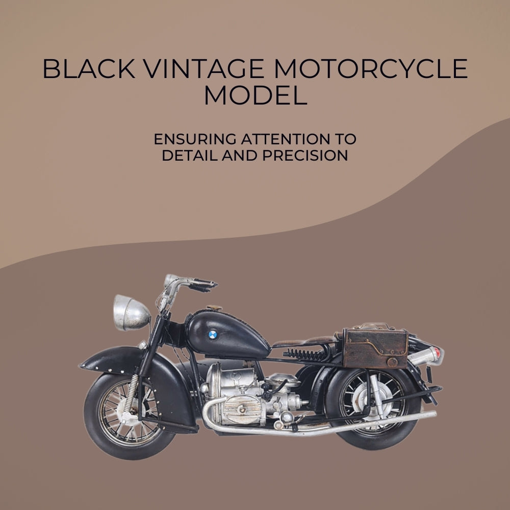 Black Vintage Motorcycle