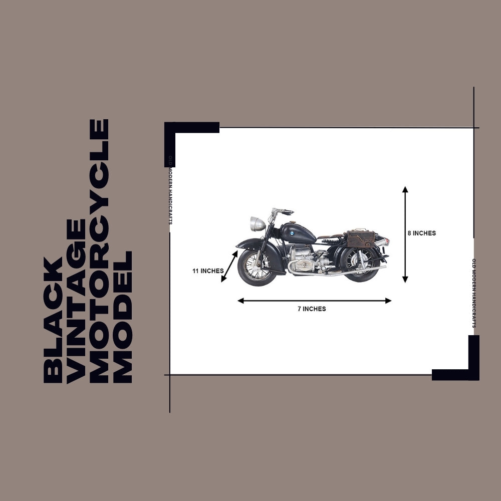 Black Vintage Motorcycle