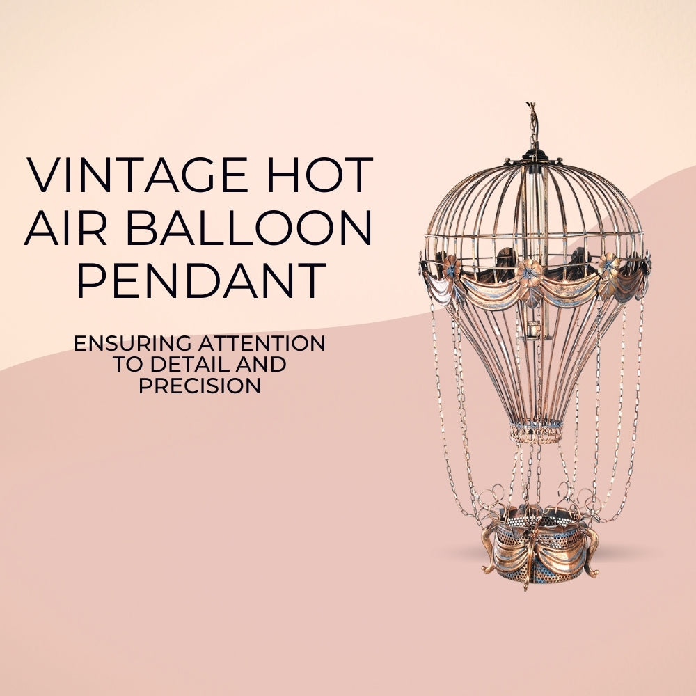 Vintage Hot Air Balloon Pendant