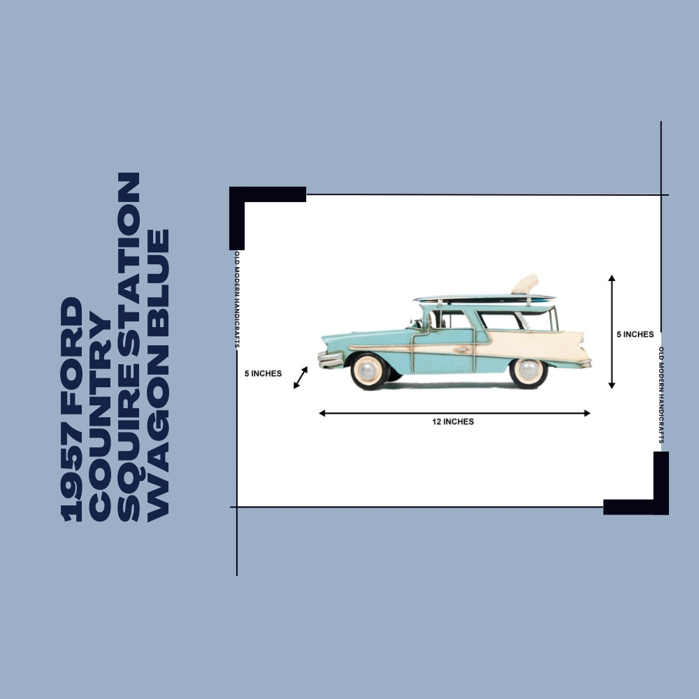 1957 Ford Country Squire Station Wagon Blue
