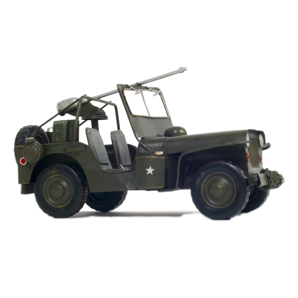 1941 Willys MB Overland Jeep Green Metal Handmade