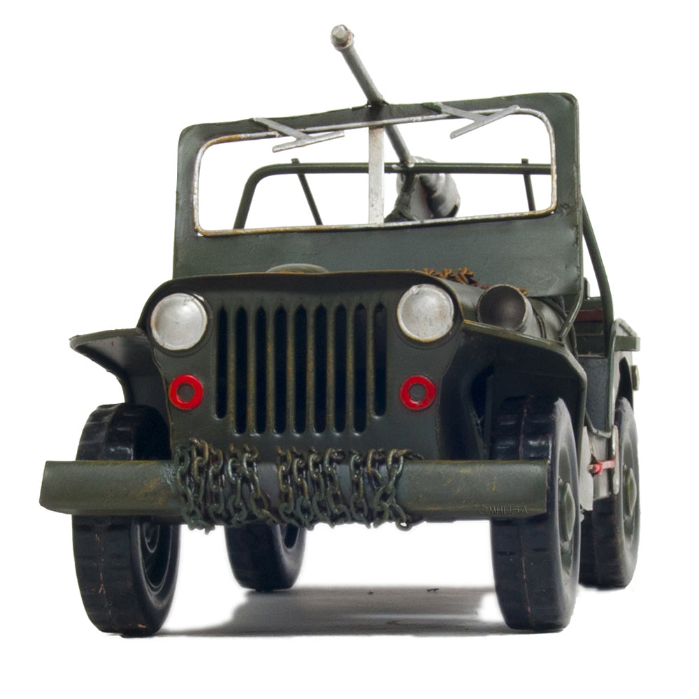 1941 Willys MB Overland Jeep Green Metal Handmade