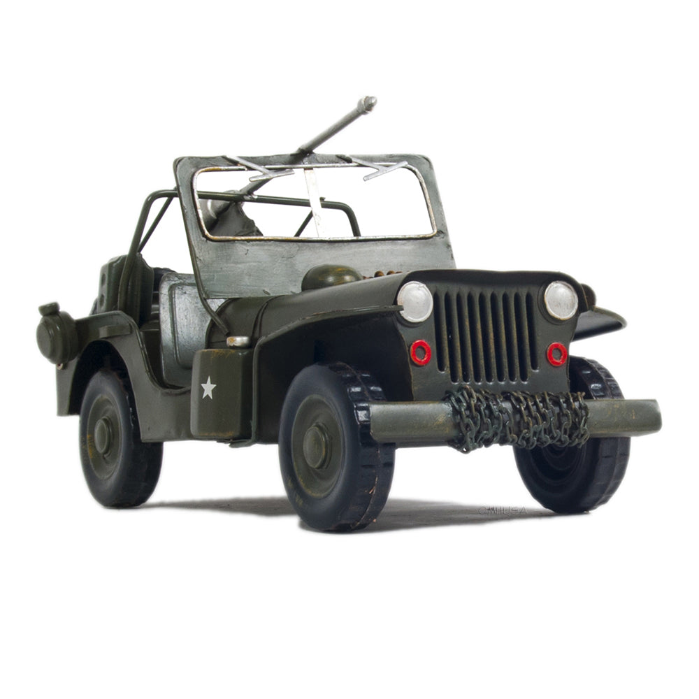 1941 Willys MB Overland Jeep Green Metal Handmade