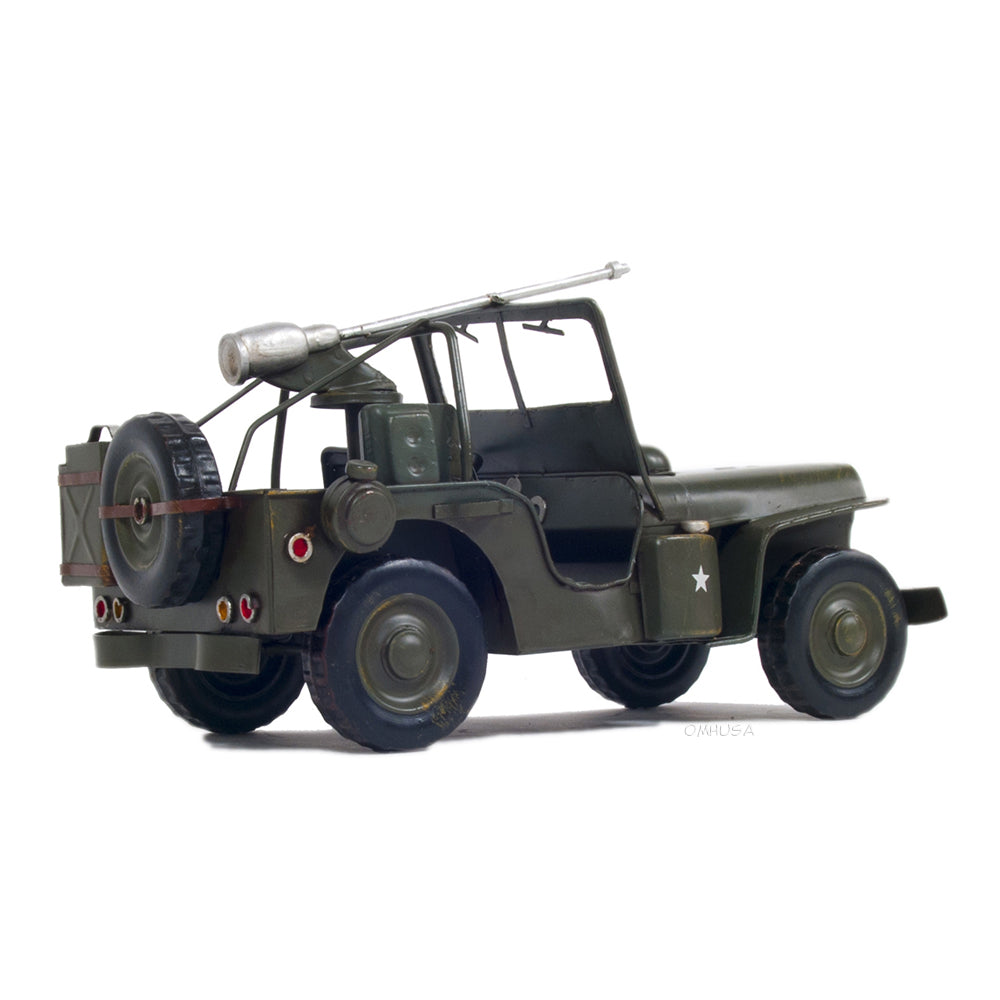 1941 Willys MB Overland Jeep Green Metal Handmade