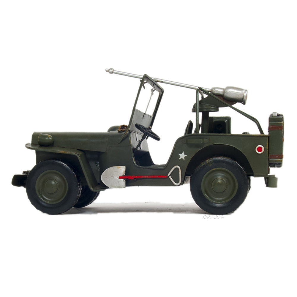 1941 Willys MB Overland Jeep Green Metal Handmade