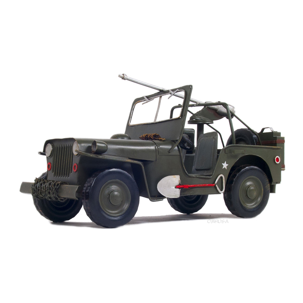 1941 Willys MB Overland Jeep Green Metal Handmade