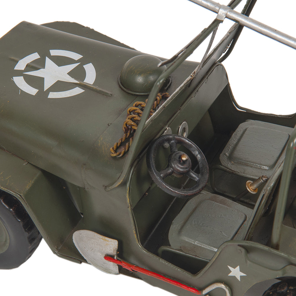 1941 Willys MB Overland Jeep Green Metal Handmade