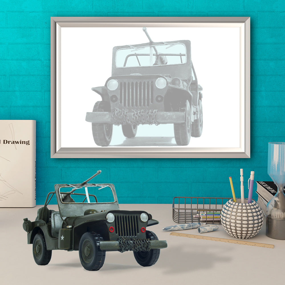 1941 Willys MB Overland Jeep Green Metal Handmade