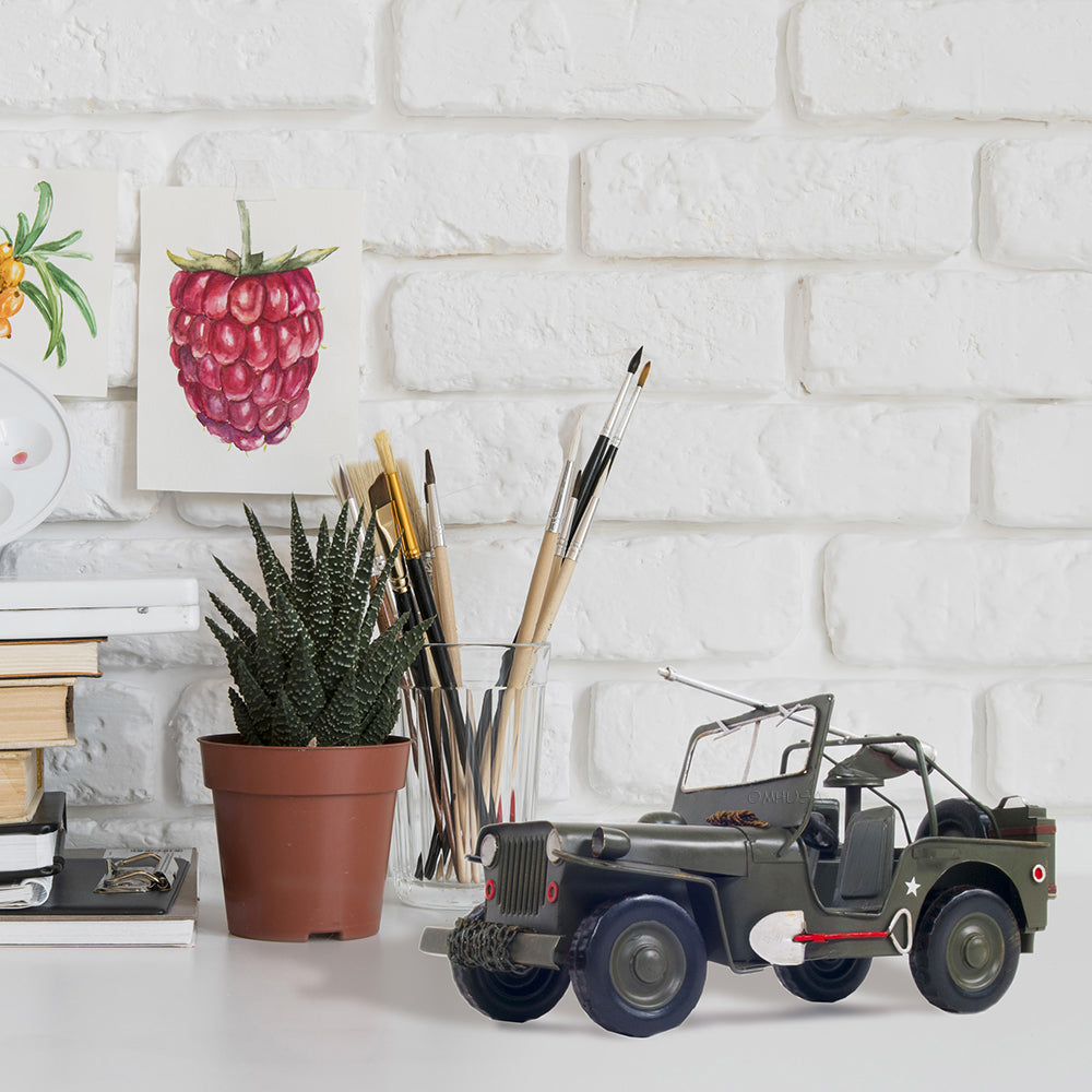 1941 Willys MB Overland Jeep Green Metal Handmade