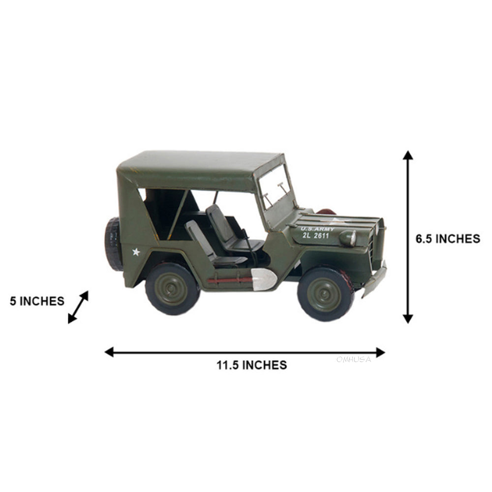 1940 Willys Quad Overland Jeep Model Car Metal