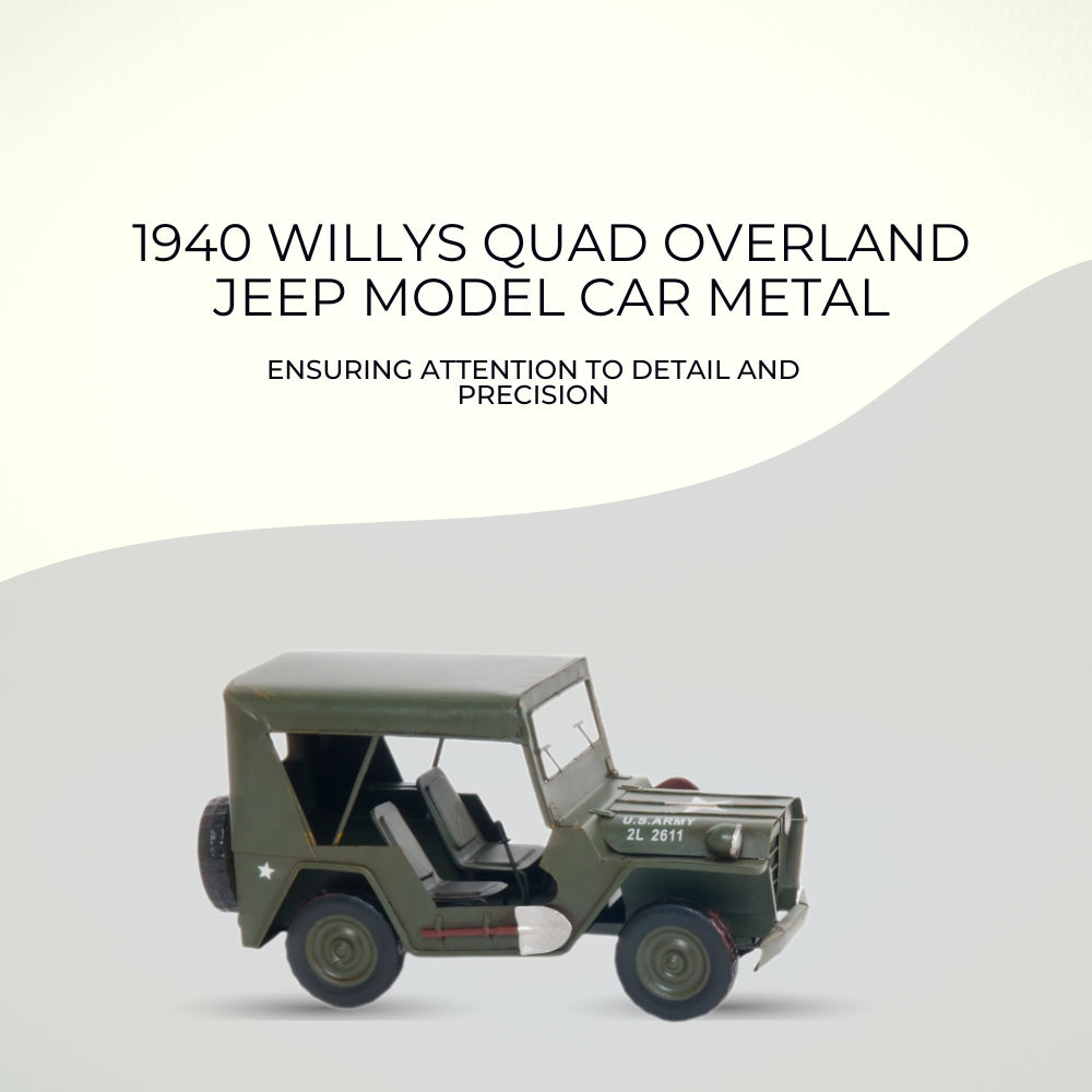 1940 Willys Quad Overland Jeep Model Car Metal