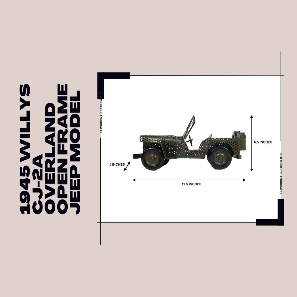 1945 Willys CJ-2A Overland Open Frame Jeep Model