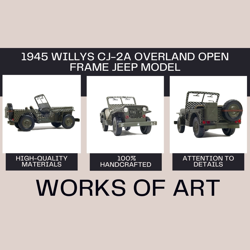 1945 Willys CJ-2A Overland Open Frame Jeep Model