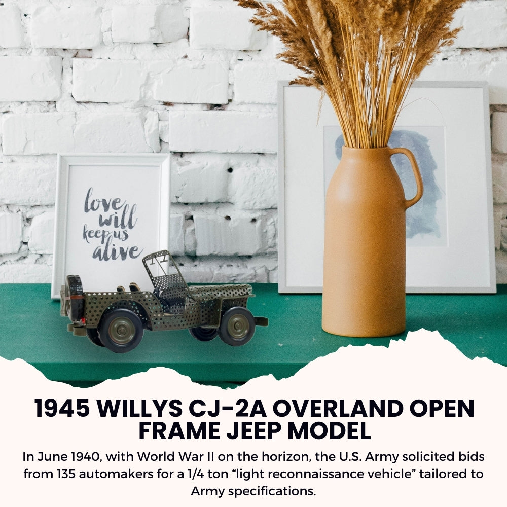 1945 Willys CJ-2A Overland Open Frame Jeep Model