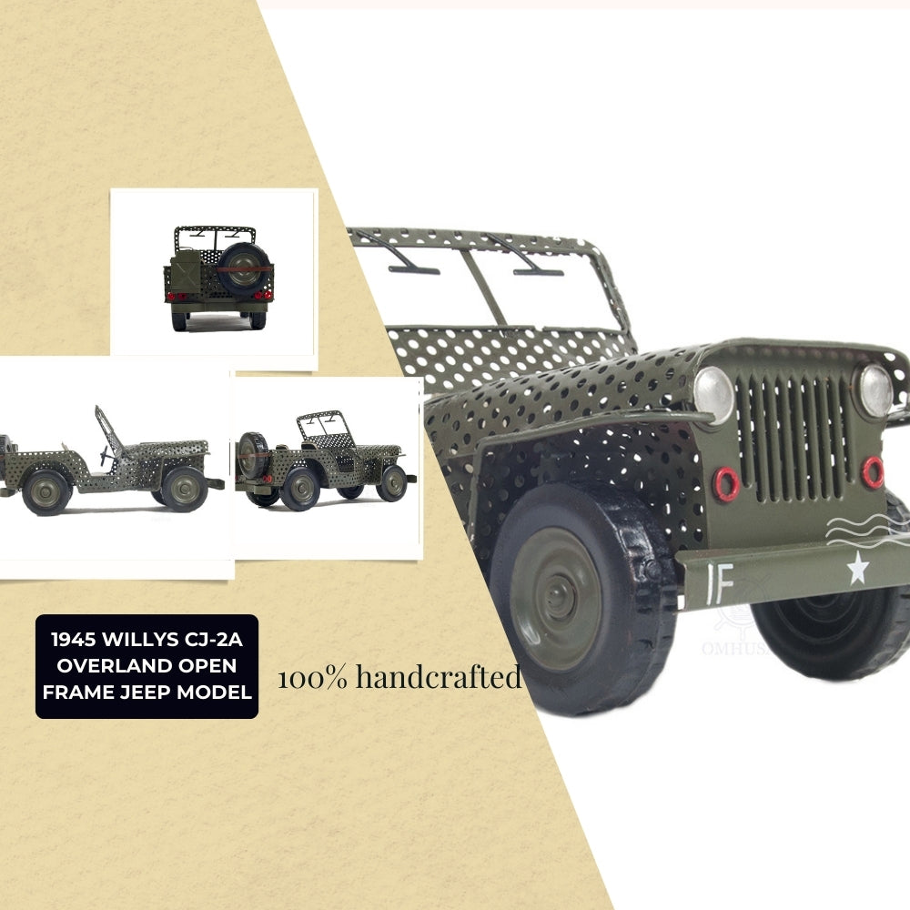 1945 Willys CJ-2A Overland Open Frame Jeep Model
