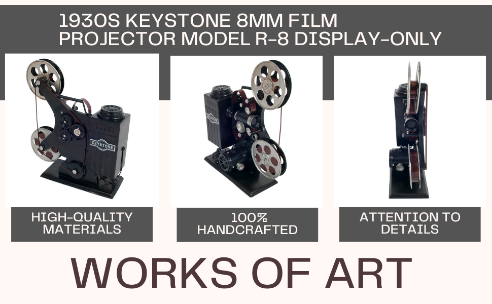 1930s Keystone 8mm Film Projector Model R-8 Display-Only