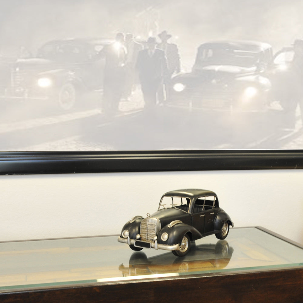 1937 Plymouth P4 Deluxe Black Metal Model Car