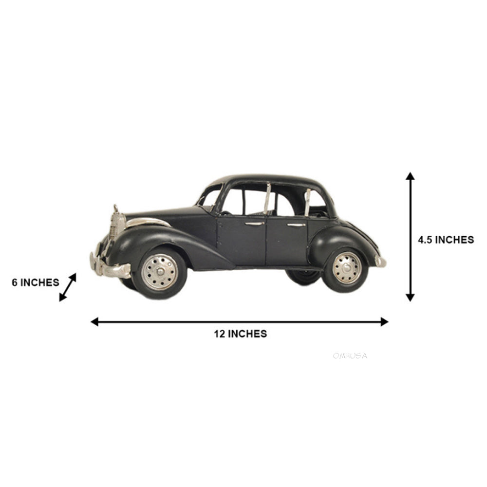 1937 Plymouth P4 Deluxe Black Metal Model Car