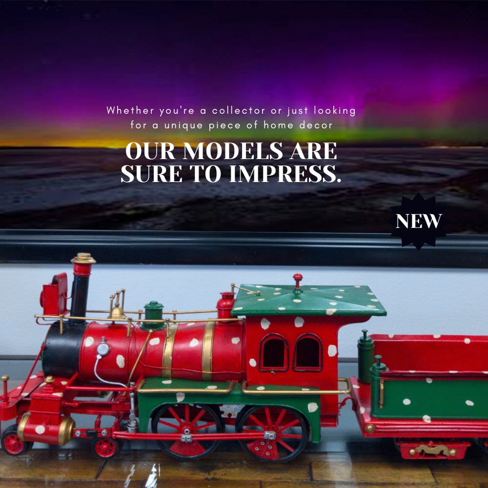 Christmas Train Model Handmade Metal