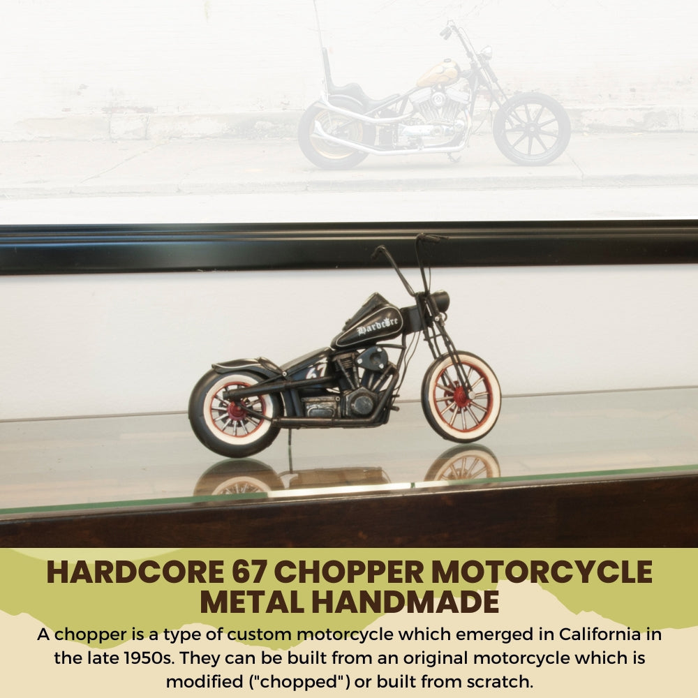 Hardcore 67 Chopper Motorcycle Metal Handmade
